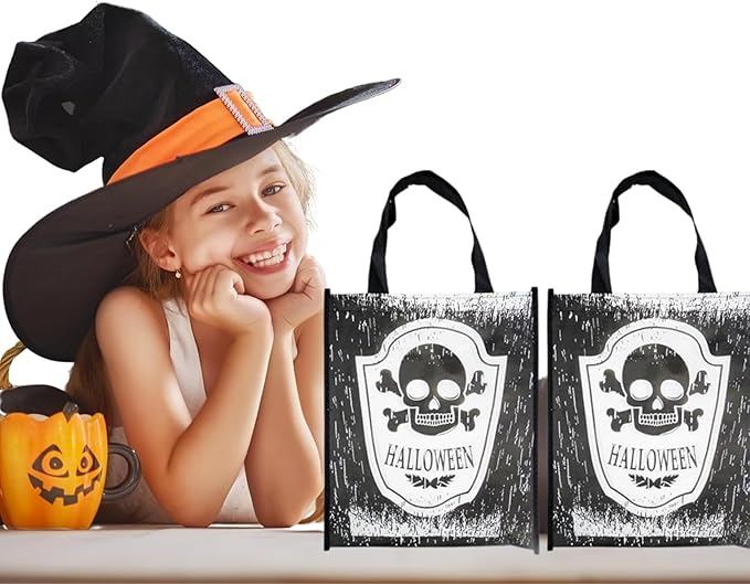 Halloween trick or treat bags 2-pack reusable tote s