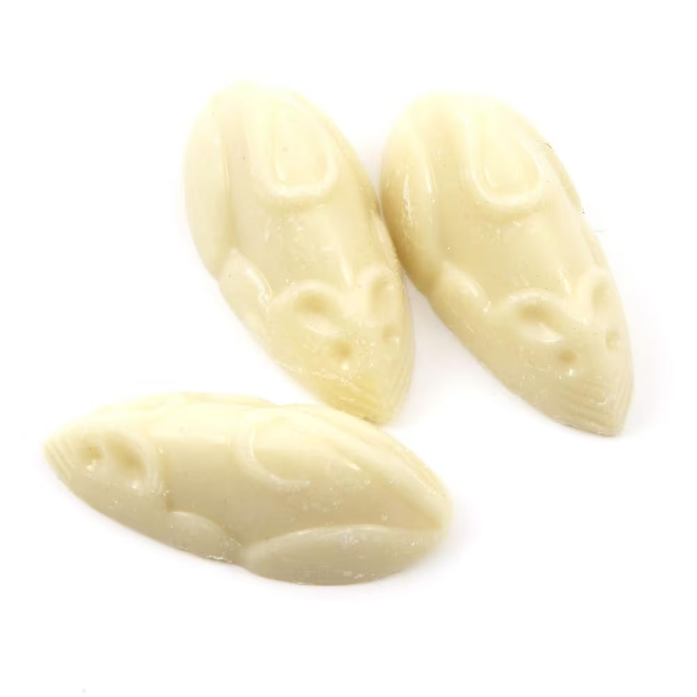 Nostalgic white chocolate mice for pick and mix or sweet tables