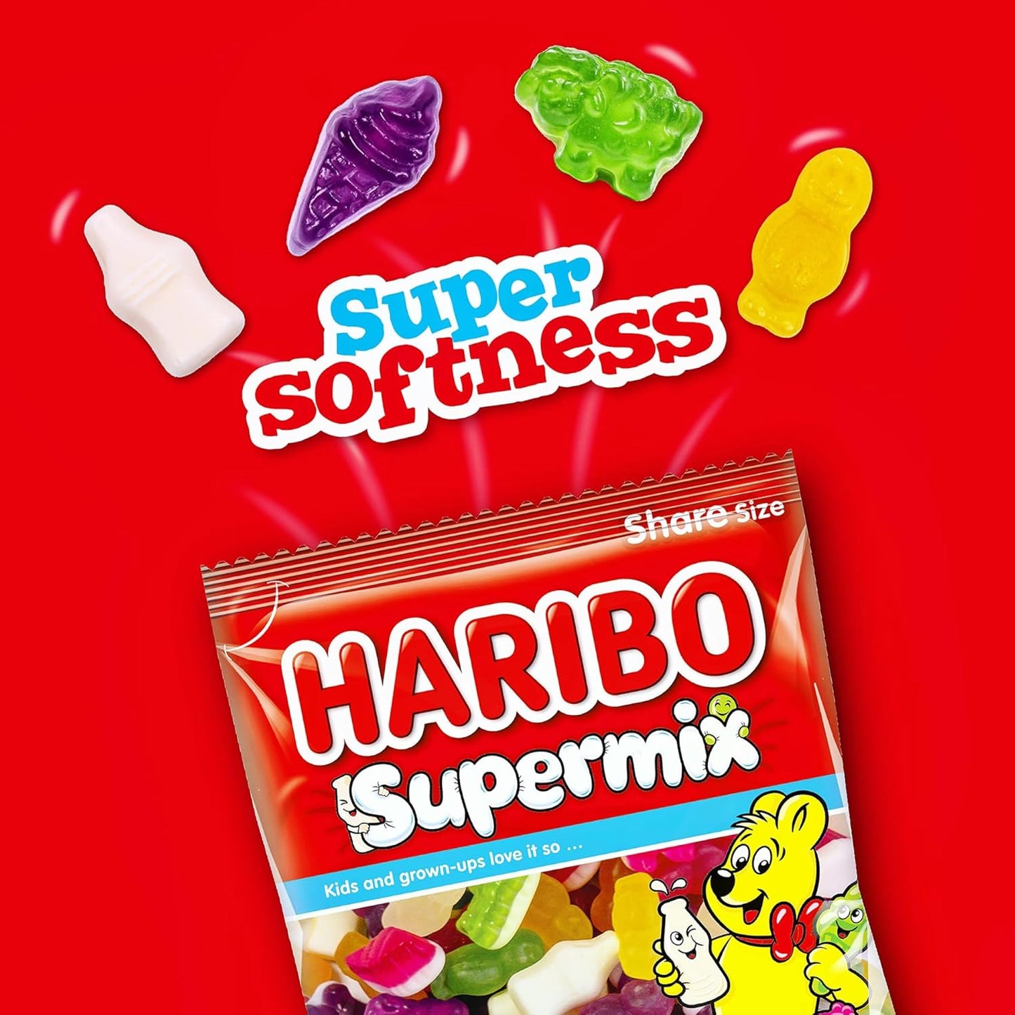 100 x haribo mini gold gummy bears candies 980g assorted fruit box mixed candy