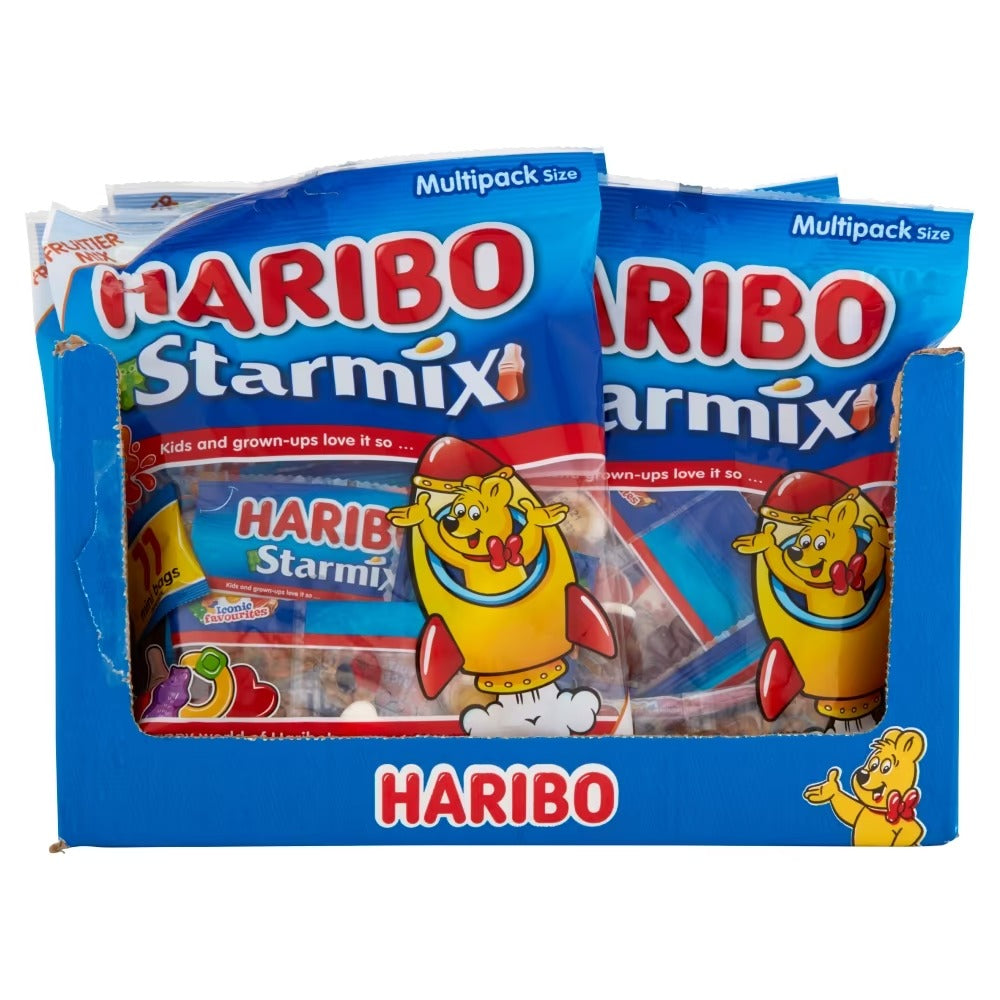 Display of Haribo Starmix Minis Multipack 10 x 176g – assorted fruity treats
