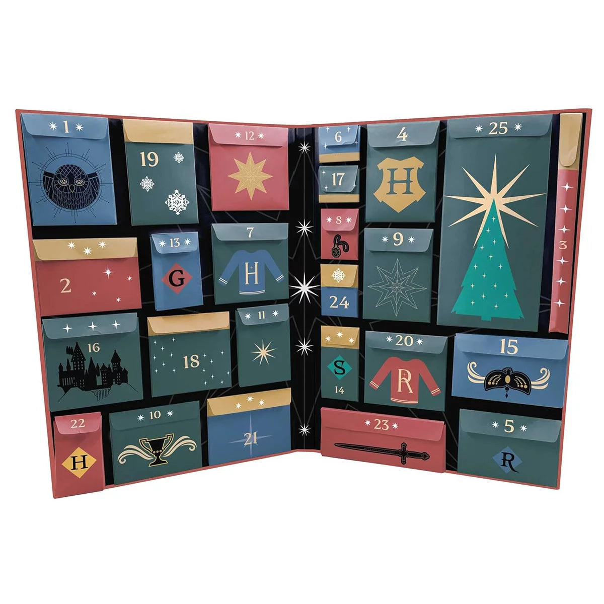 Harry Potter Advent Calendar featuring Hogwarts keepsakes and gifts