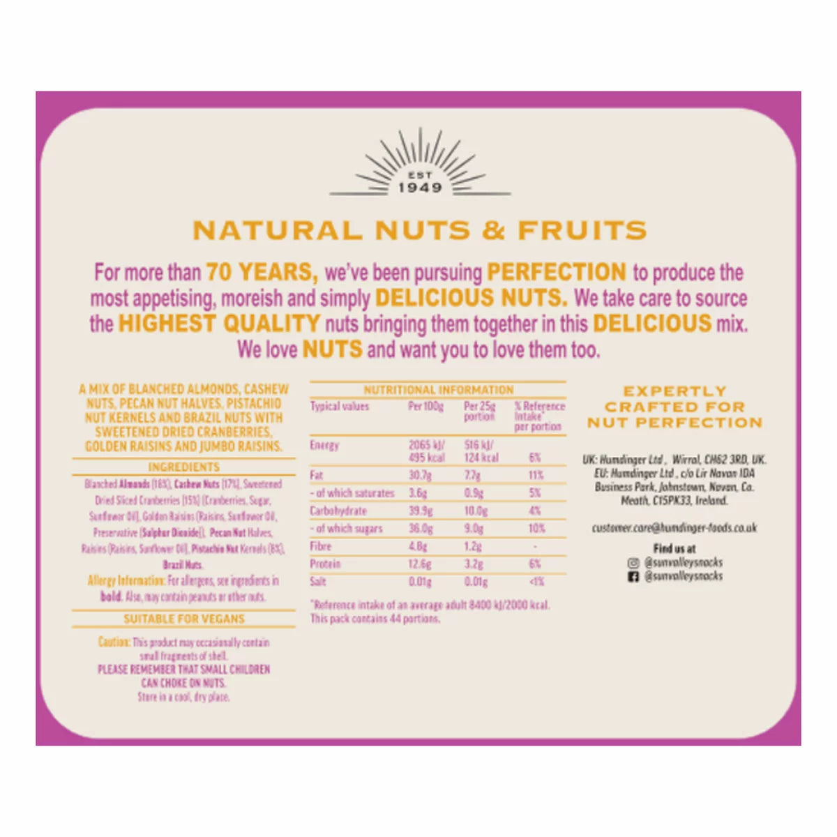 Mixed nuts cashews almonds pistachios dried fruit pack