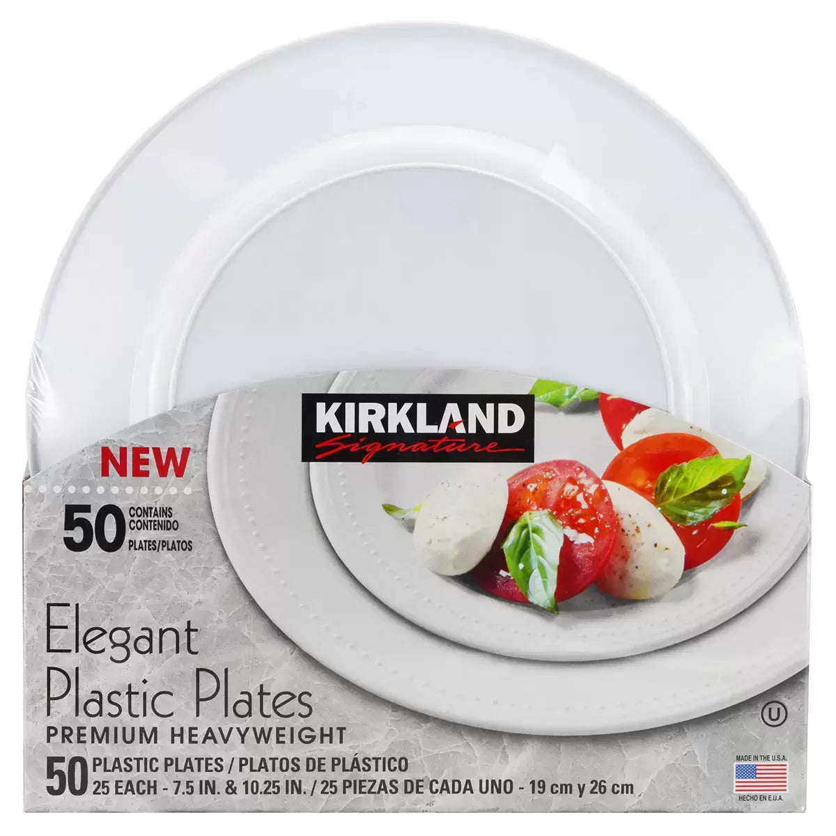 Heavy-duty 7.5-inch and 10.25-inch plastic plates set