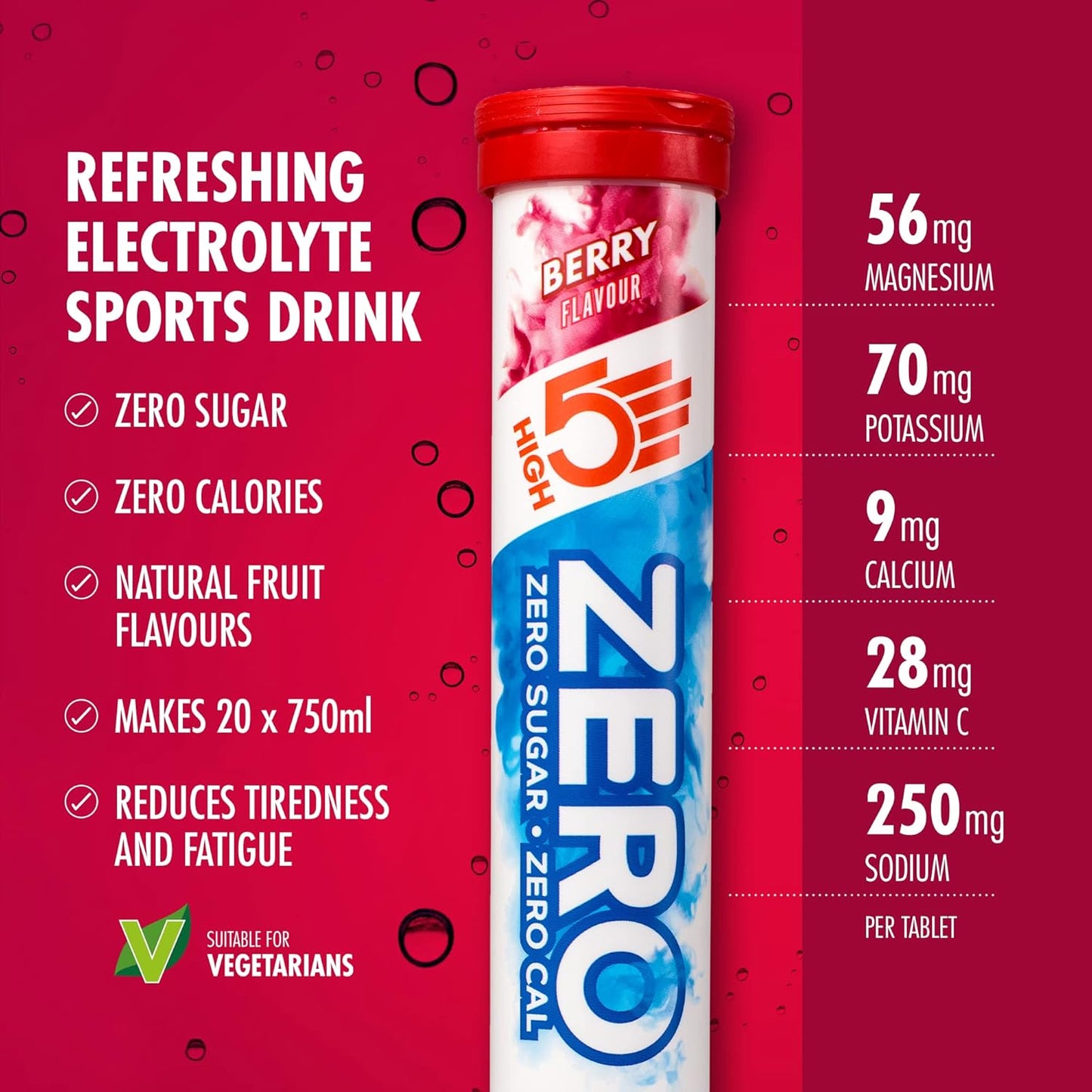 HIGH5 ZERO Hydration Tablets enriched with Vitamin C for wellness and performance