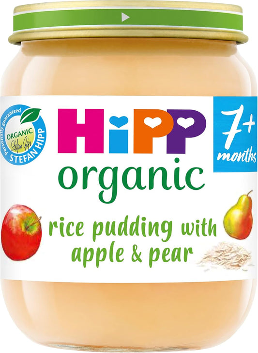 hipp organic rice pudding with apple and pear