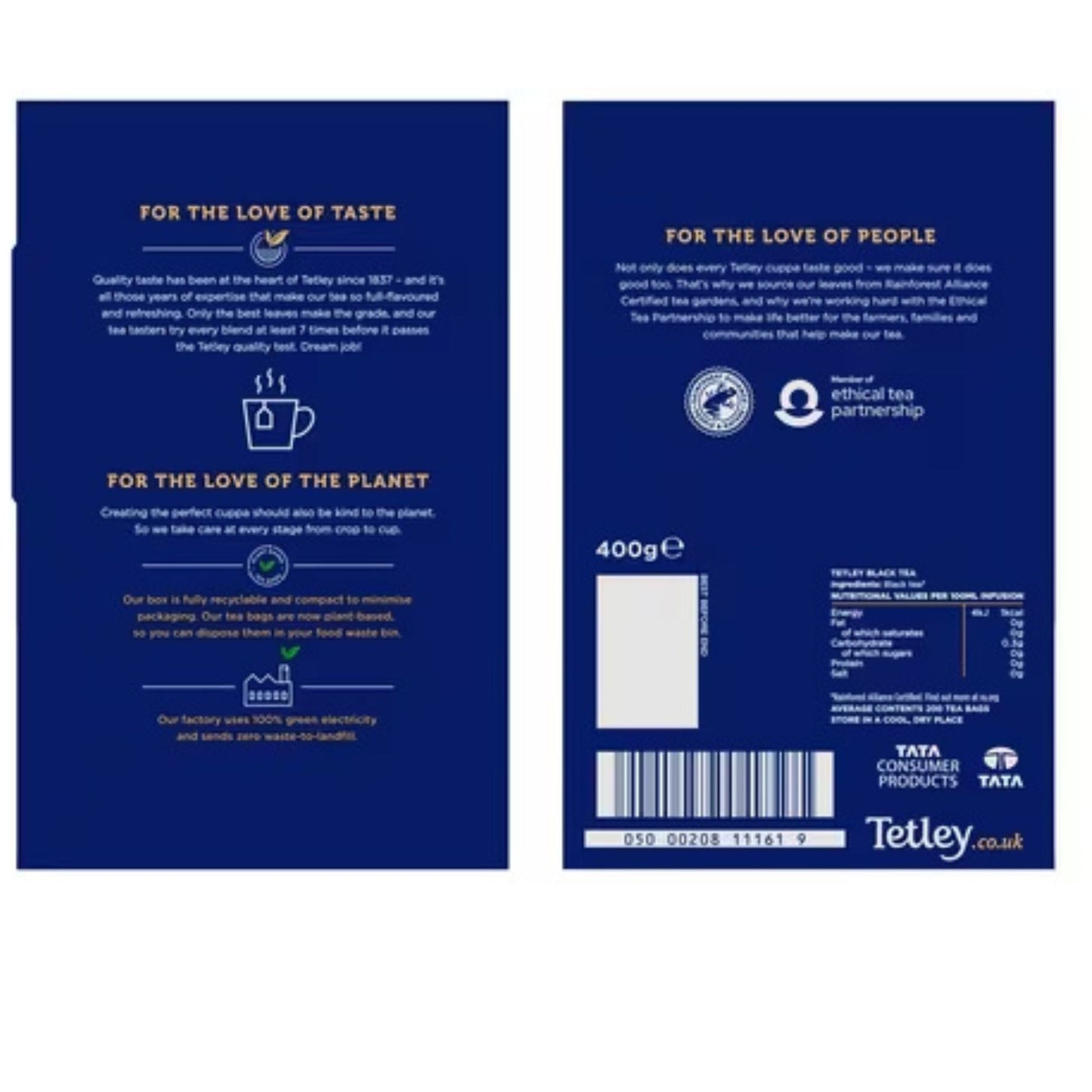 envelope tea bags with tag and string tetley
