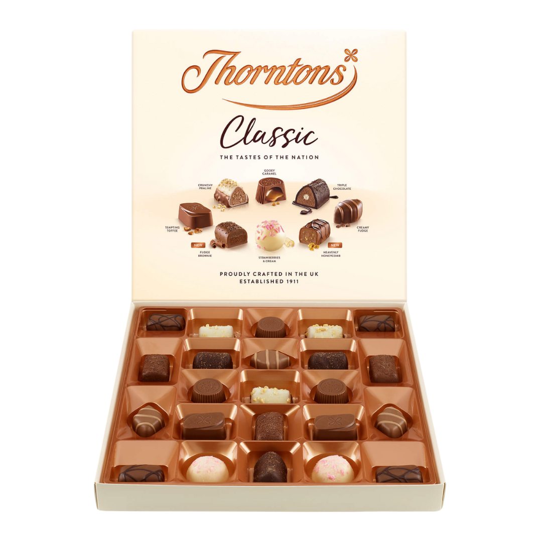 Indulgent hamper selection filled with Thorntons treats