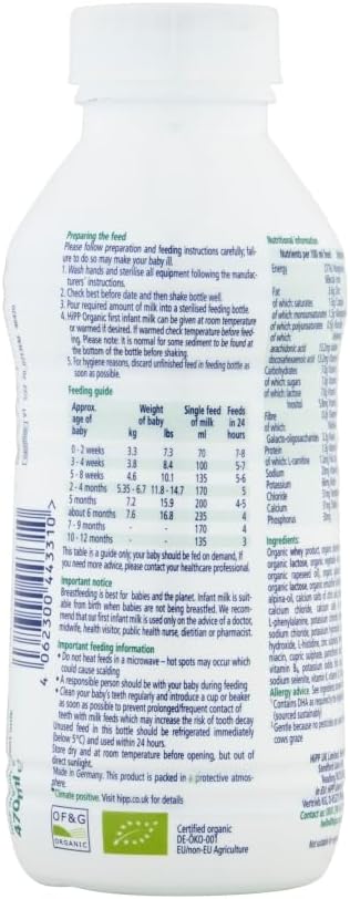 sealed ready to feed baby milk 470ml