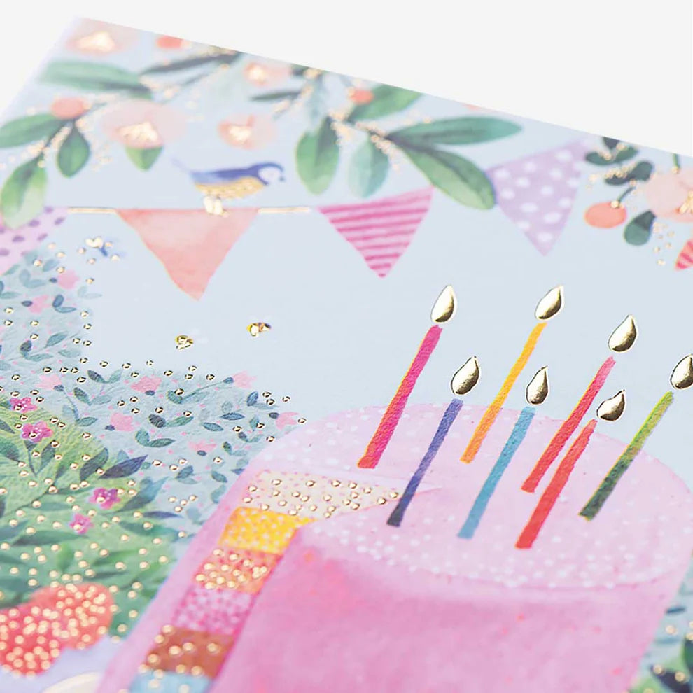 Inside view of the blank card, perfect for personalised birthday cards or finding ideas for what to write in a birthday card.
