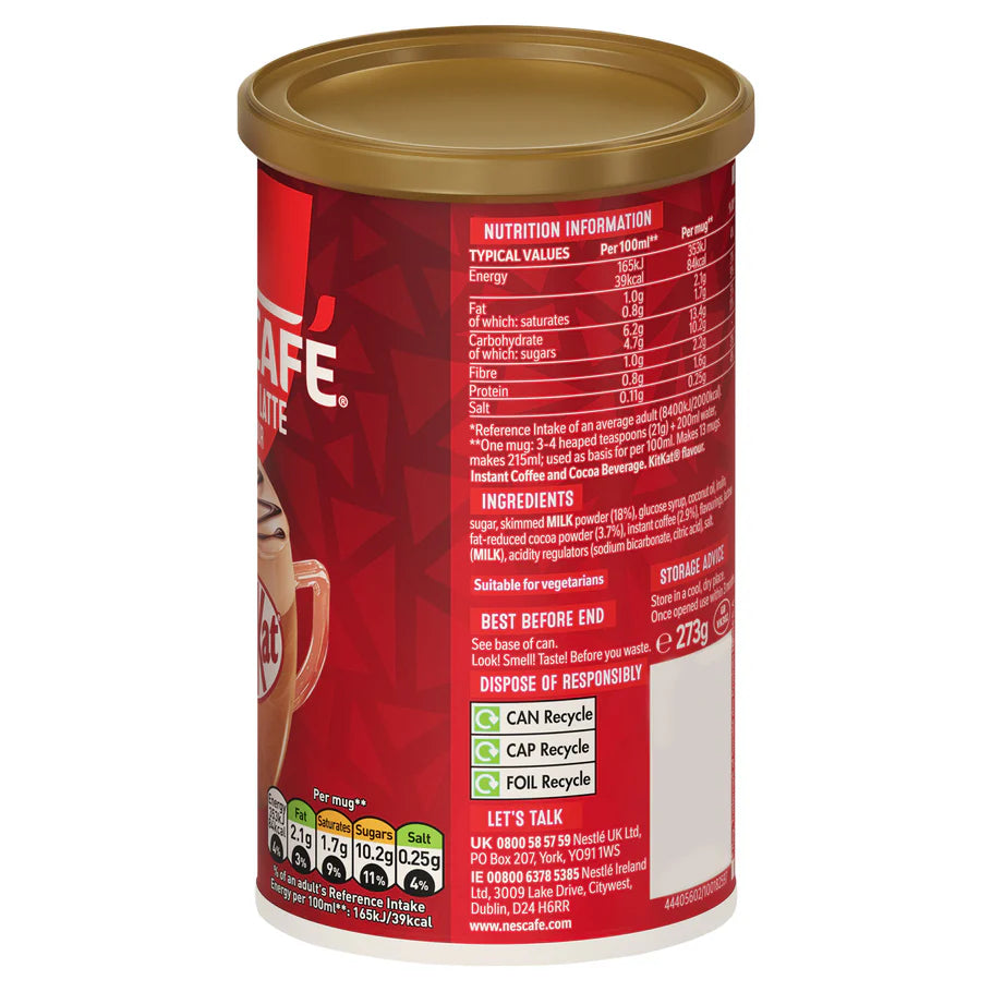 Medium roast instant latte with milk and froth