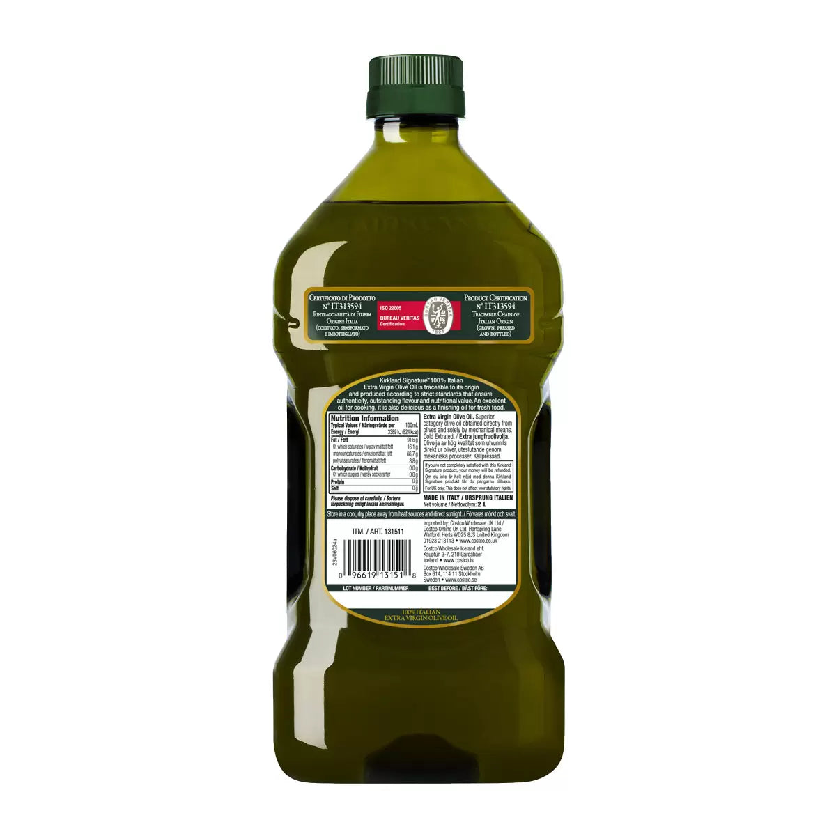 100% Italian olive oil for cooking and salads