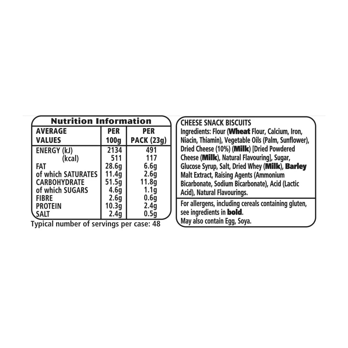 Individually packed Jacobs cheddar biscuits for on-the-go