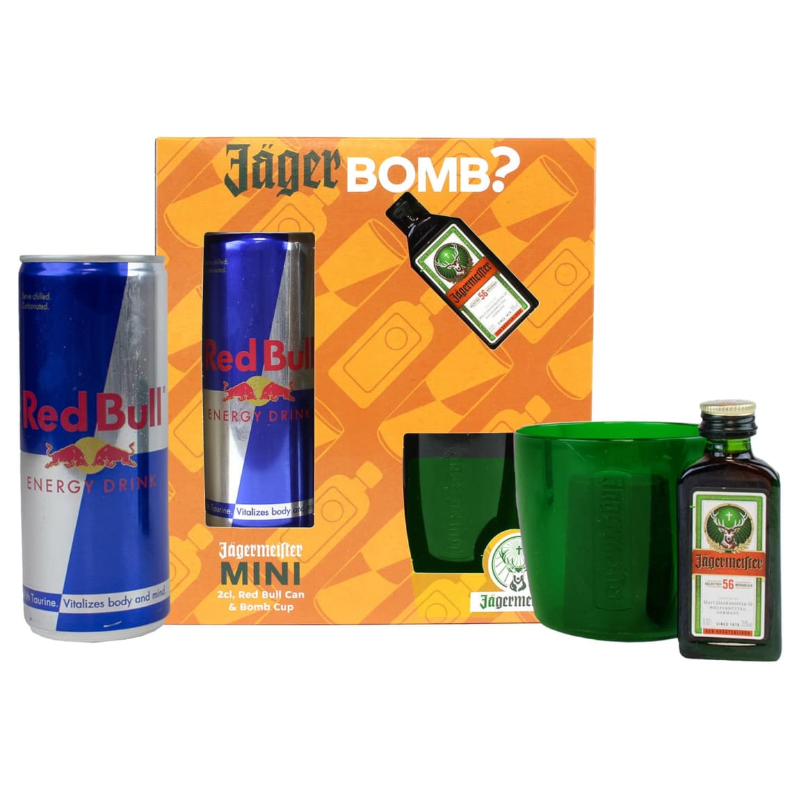 agerbomb Gift Set with Jagermeister, Red Bull, and bomb cup – perfect party gift