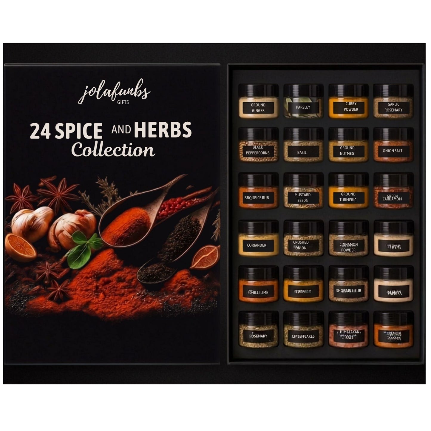 Jolafunbs 24 Spice and Herb Collection gourmet gift set