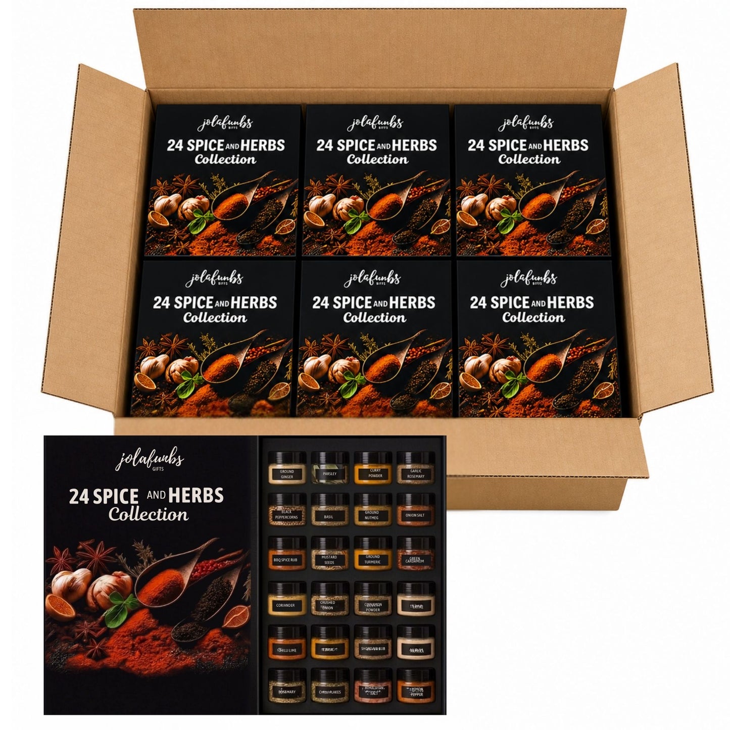 Jolafunbs 6 pack spice and herb seasoning gift set