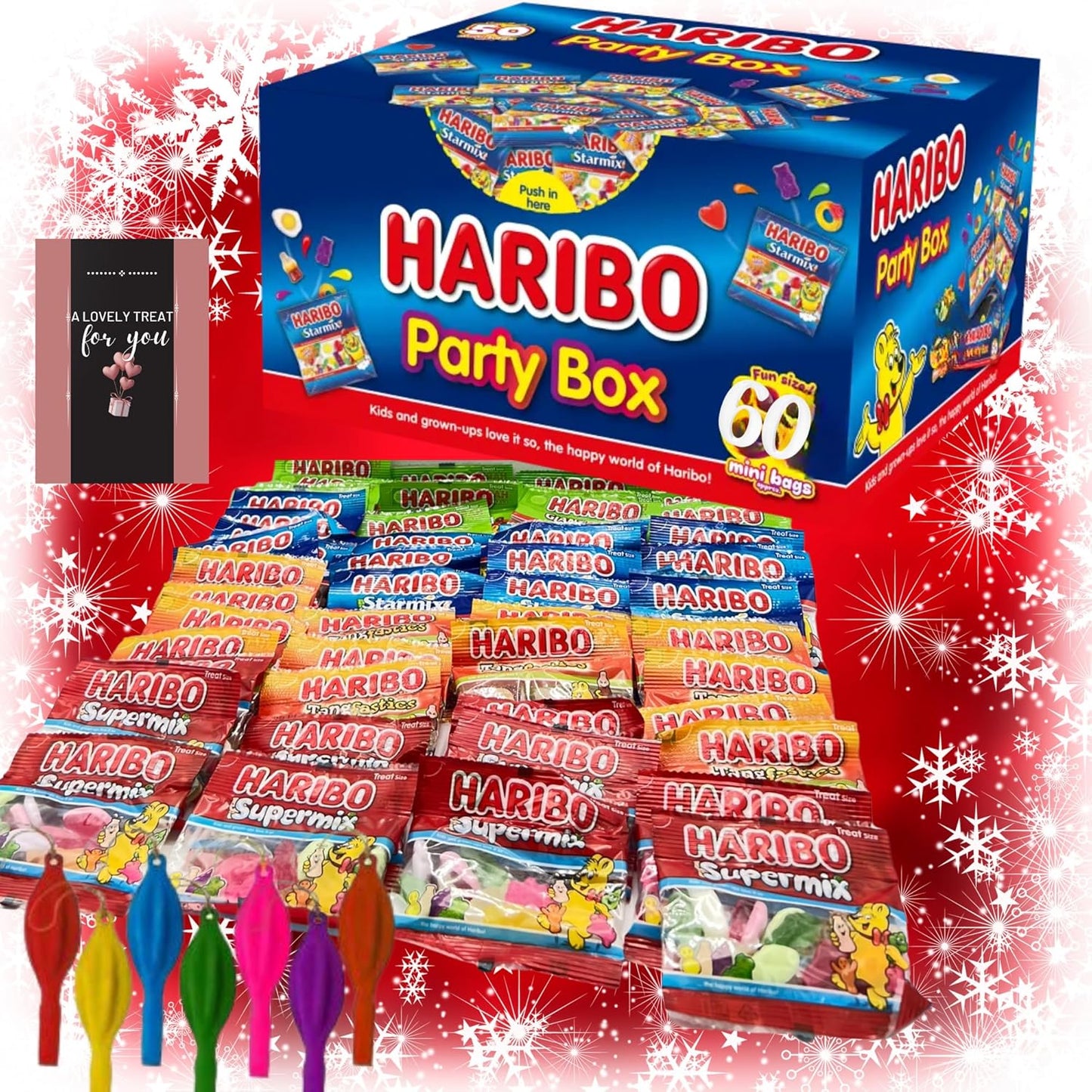 JOLAFUNBS Haribo mini bag gift box with punch balloons