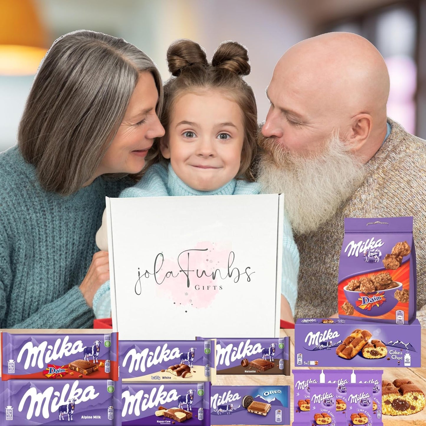 Curated Milka chocolates including bars and bite-sized indulgences