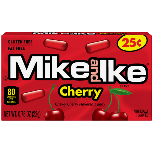 Juicy cherry flavour chewy sweets in 22g packs