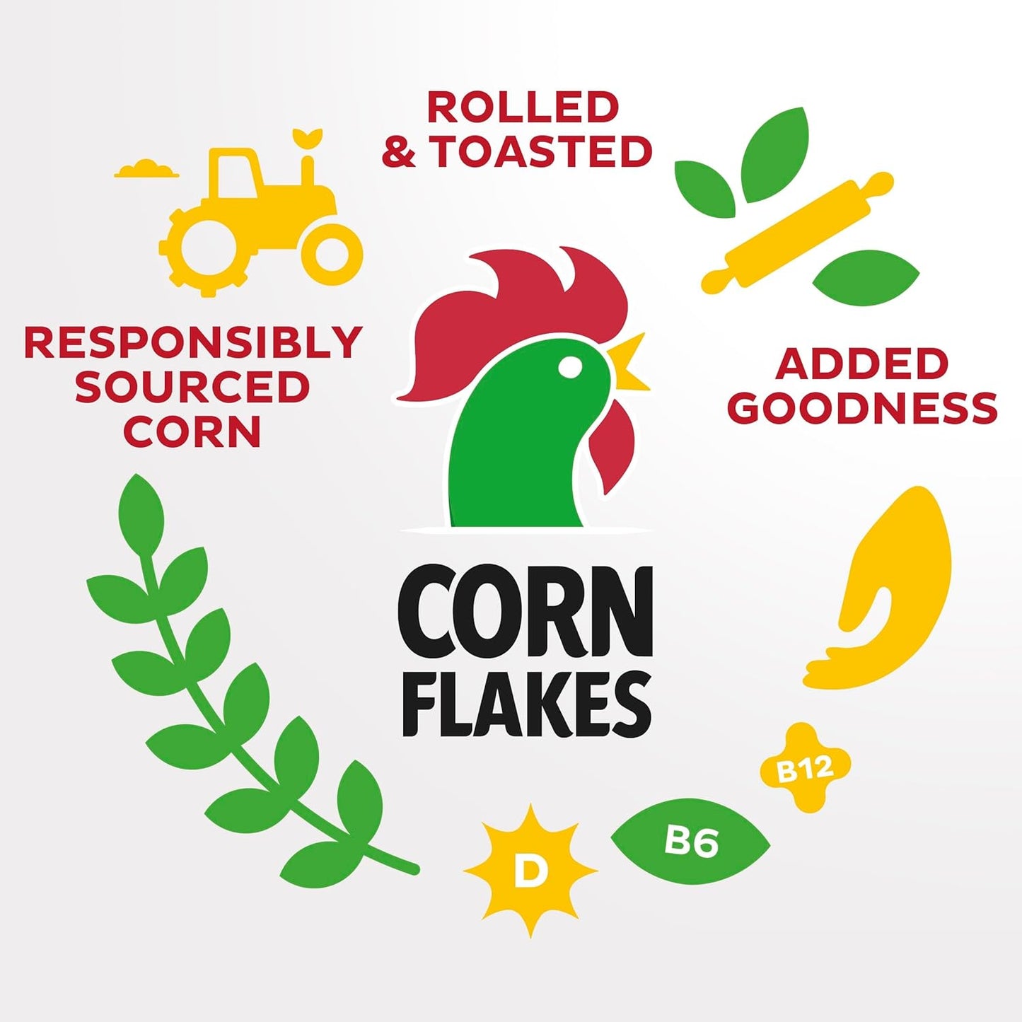 kelloggs corn flakes 1kg box crispy breakfast cereal high in vitamins