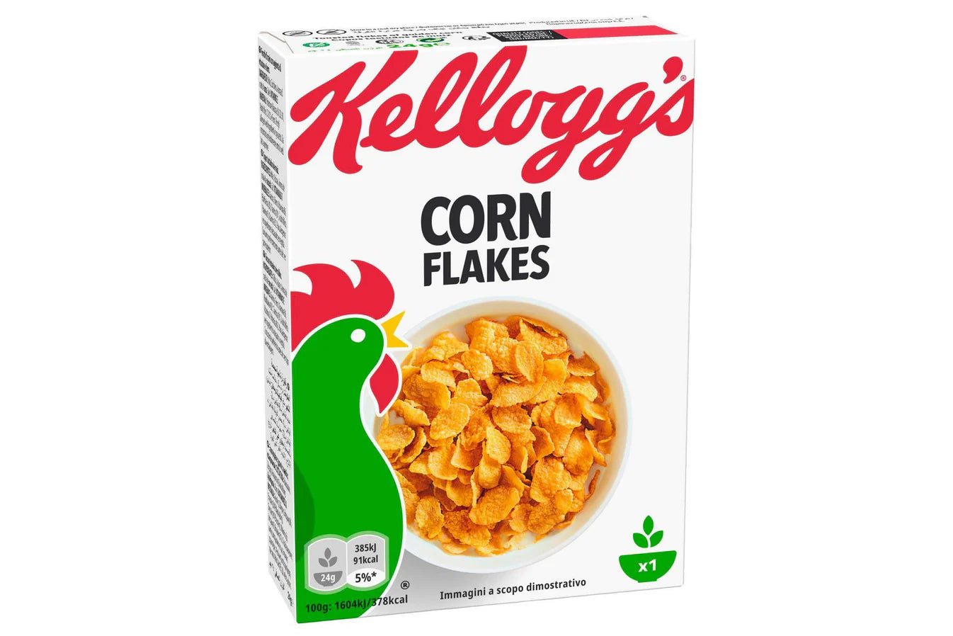Individually wrapped cornflakes packs for home, office, or travel