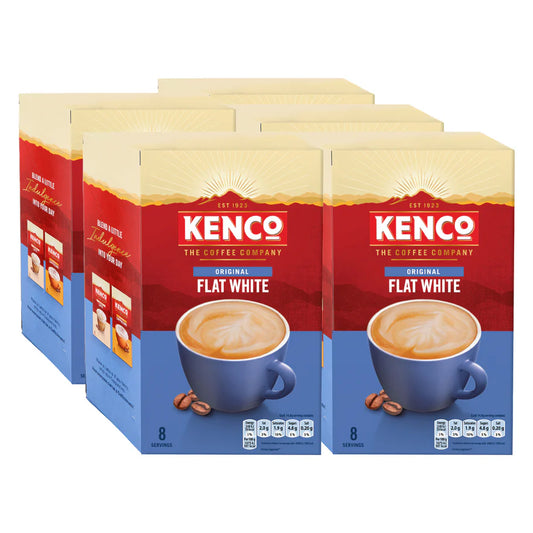 Kenco Flat White Instant Coffee Sachets with creamy rich espresso flavour