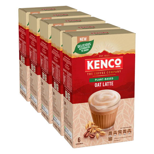 Kenco Plant Based Oat Latte vegan instant coffee sachets 5x6 pack