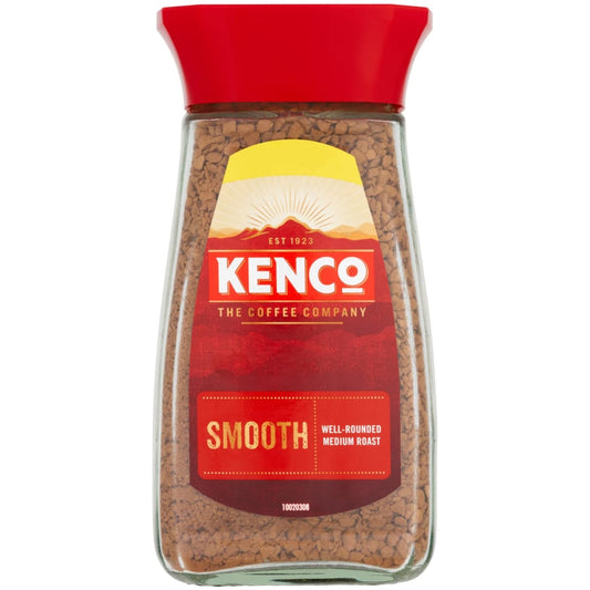 Kenco Smooth Instant Coffee 100g premium blend for a mellow cup