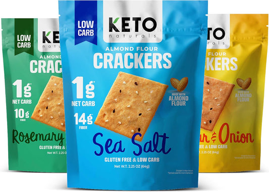 Keto Crackers Variety Pack 3x64g