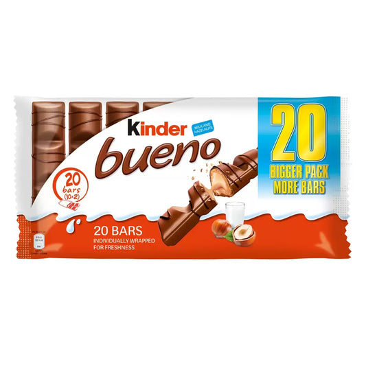 Kinder Bueno 10 x 43g chocolate wafer bars assortment