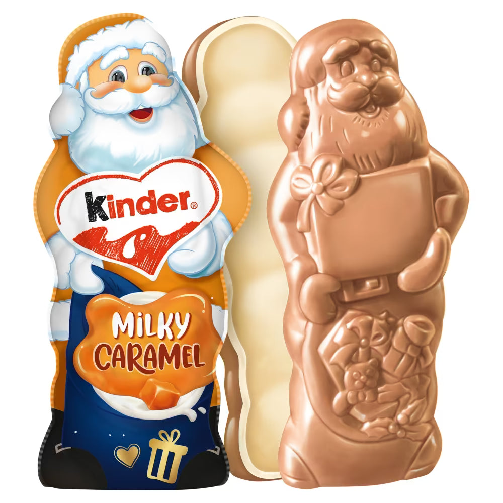 Festive Kinder Milky Caramel chocolate figure for Christmas stockings