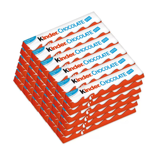 Kinder Chocolate Snackbar 36 x 21g pack – creamy milk-filled chocolate bars