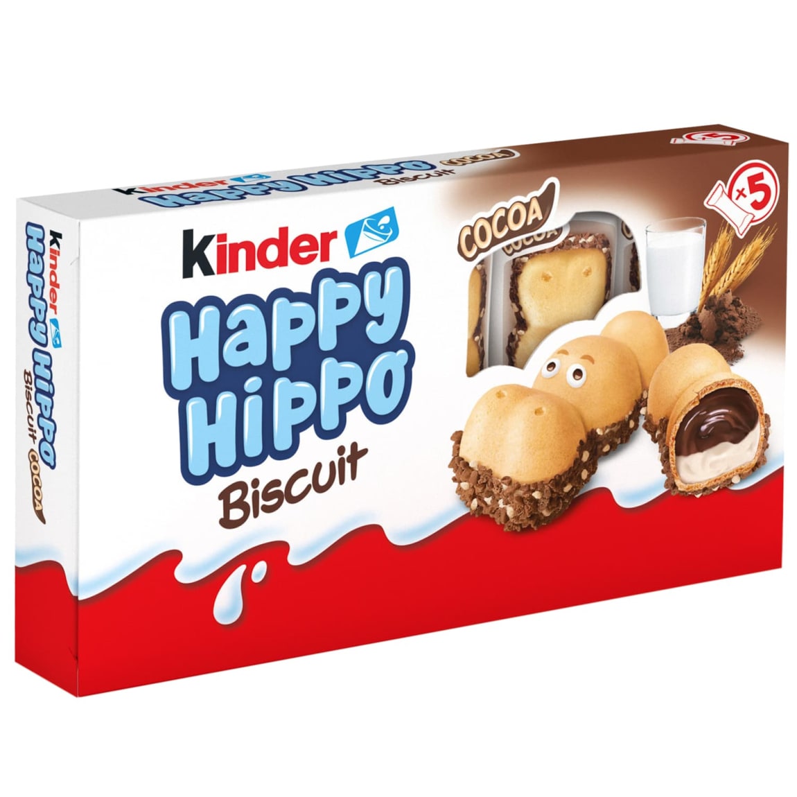 Kinder Happy Hippo Cocoa Cream biscuits with creamy filling