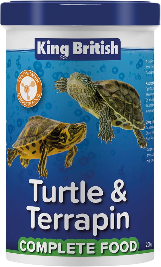King British turtle and terrapin food complete mix 200g tub