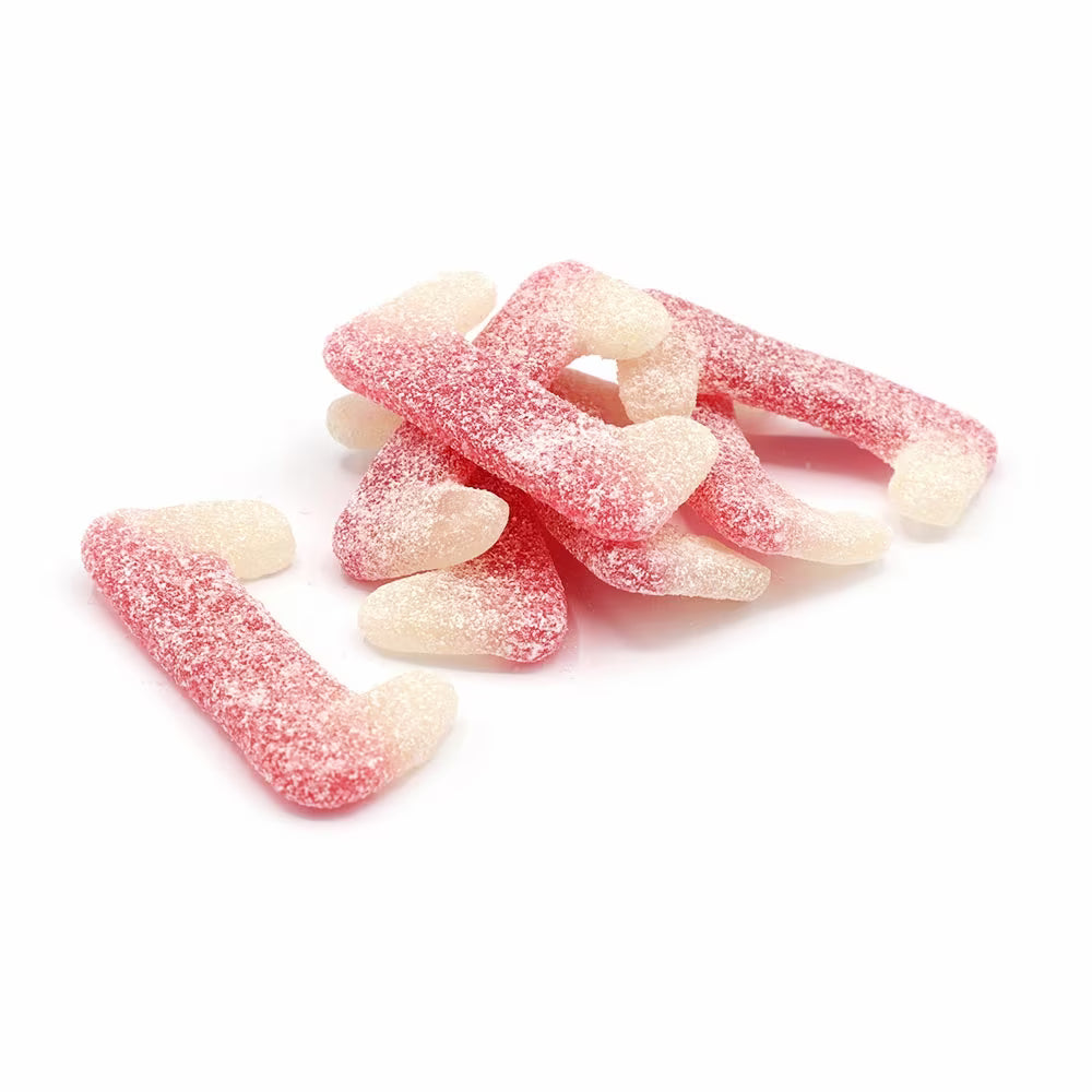 Fizzy vampire teeth shaped jelly candy for parties and occasions
