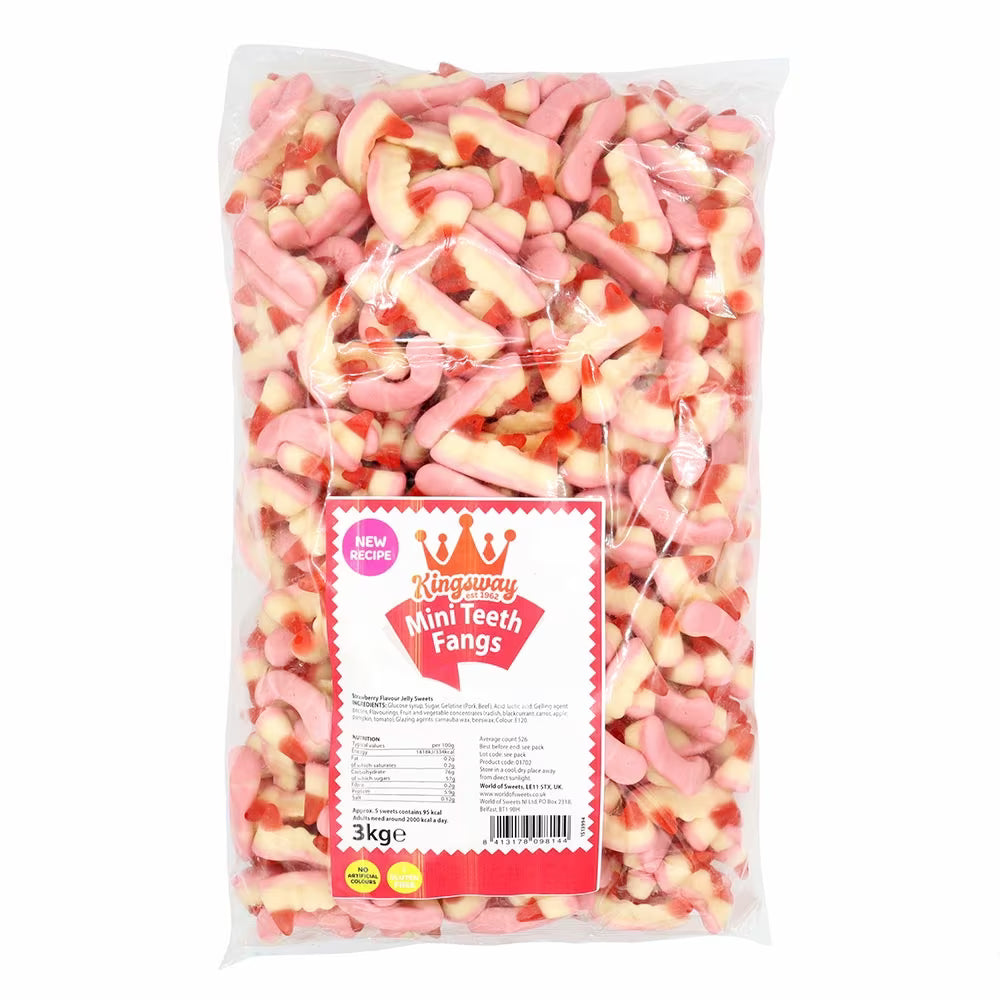 Approx. 526 Kingsway mini teeth fangs in bulk bag