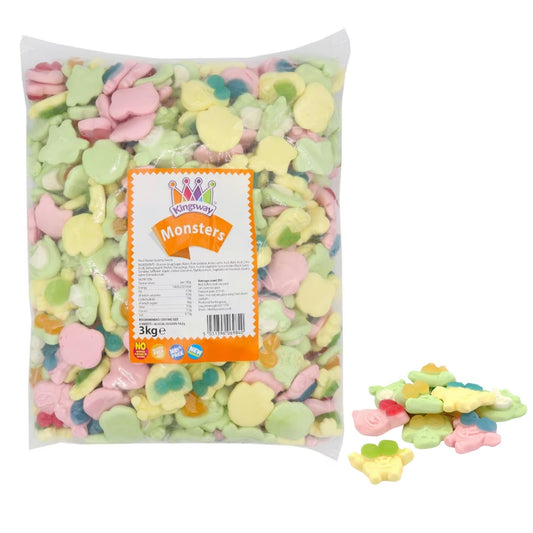 Kingsway Monsters 3kg fruit flavour jelly sweets in fun monster shapes