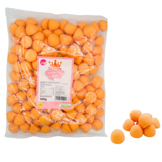 Kingsway Orange Paint Balls 900g peach & vanilla sugar-coated marshmallows