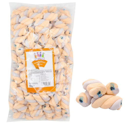Kingsway Tongue Painter Mallows 1kg strawberry flavoured jelly-filled marshmallows