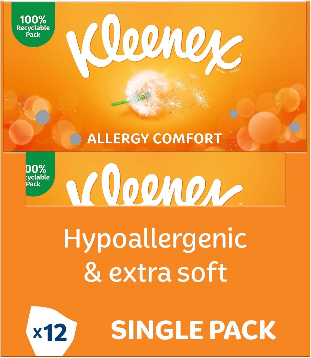 kleenex allergy comfort facial tissues 12 box set