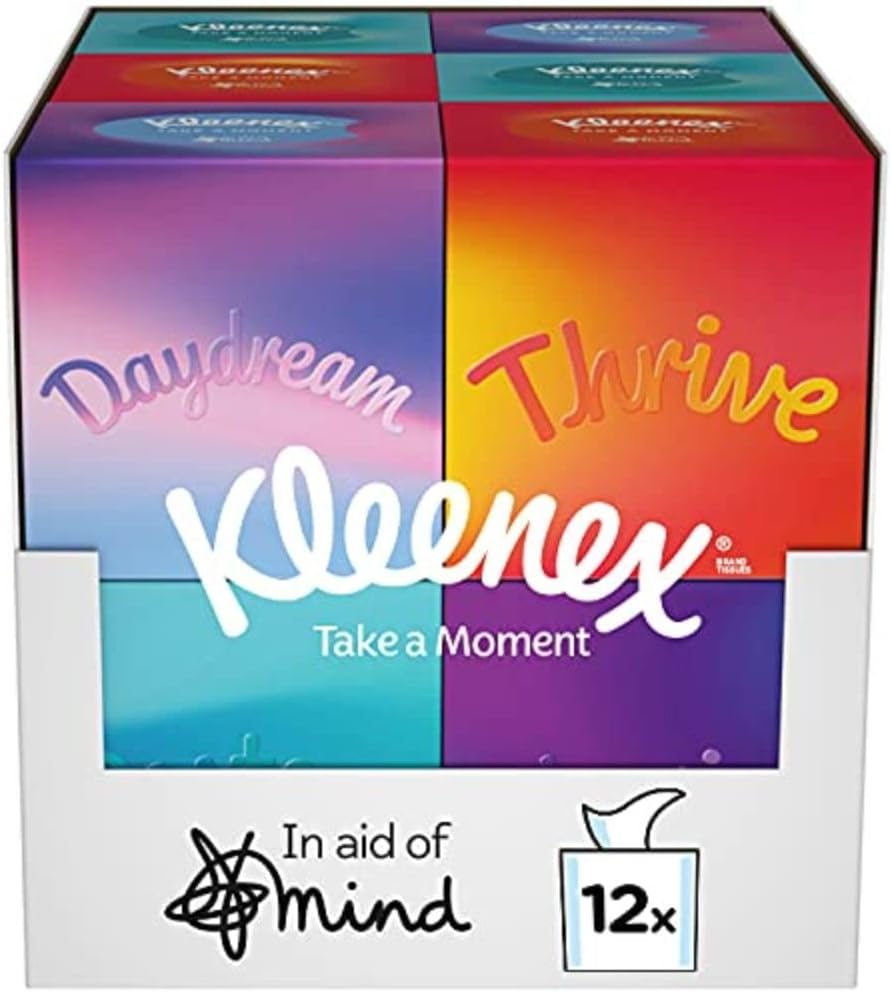 Soft facial tissues from the Kleenex Take a Moment collection