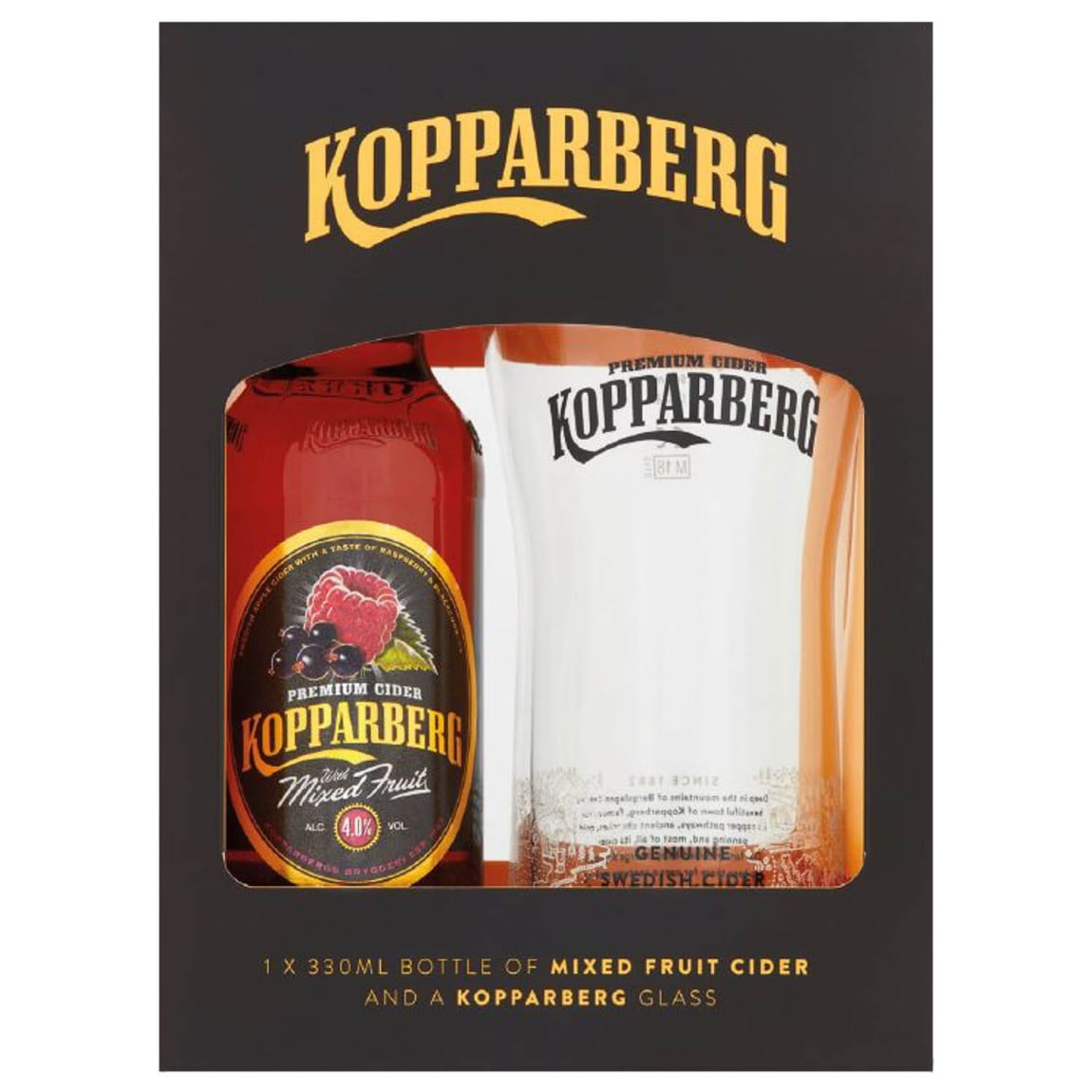 Kopparberg Bottle & Glass Gift Set with Mixed Fruits Cider