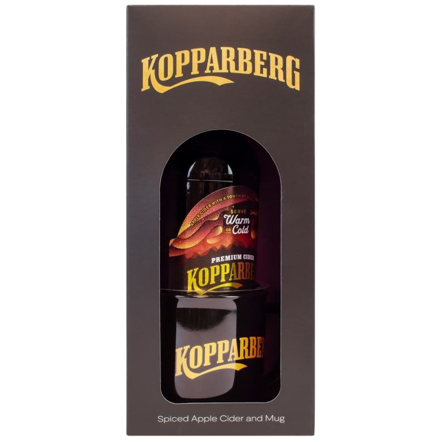 Kopparberg cider gift set with branded enamel mug