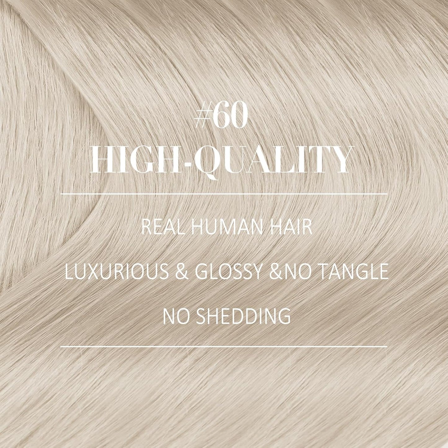 Lace weft full head clip in extensions in platinum blonde