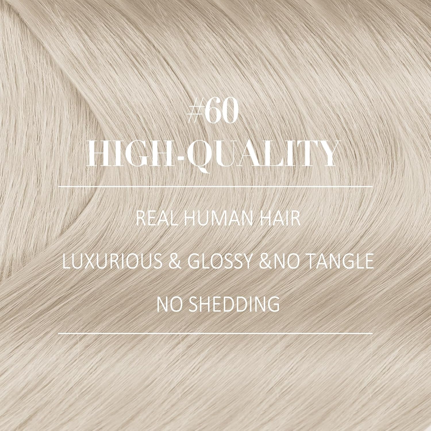 Lace weft full head clip in extensions in platinum blonde