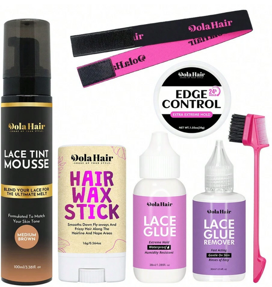 7 piece lace wig installation and care kit