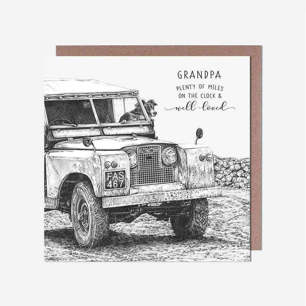 Trend birthday card – Land Rover Grandpa Birthday Card, part of birthday card greeting cards and popular greeting cards near me