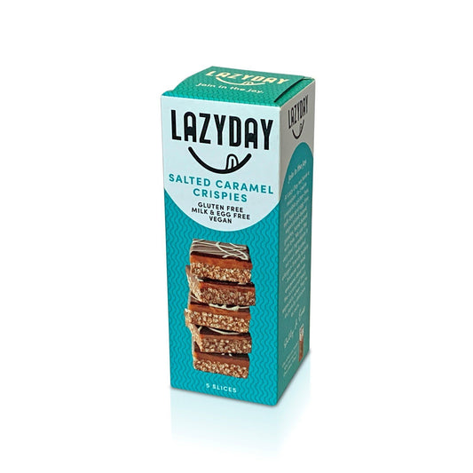 Lazy Day Salted Caramel Crispies with Belgian chocolate topping