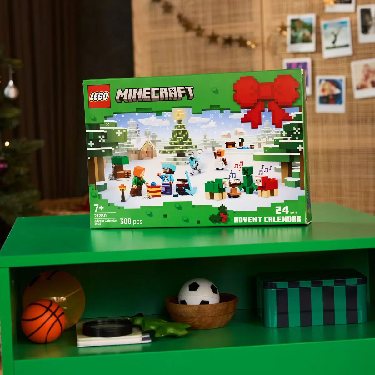 24-day LEGO Minecraft Advent Calendar 2025 with buildable toys and figures