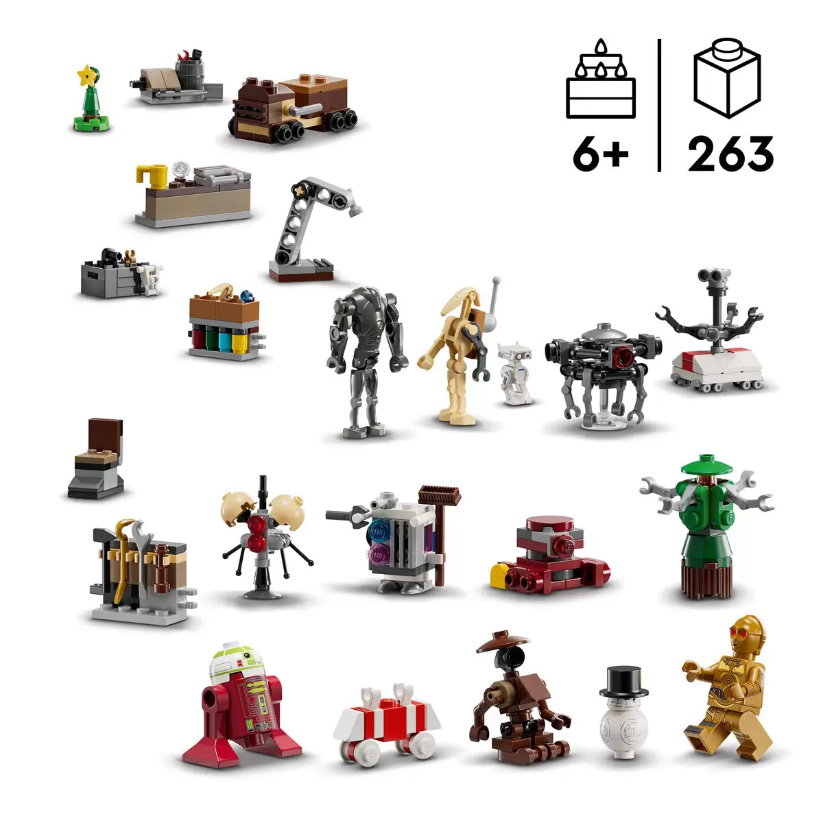 LEGO Star Wars Advent Calendar 2025 includes holiday-themed droids