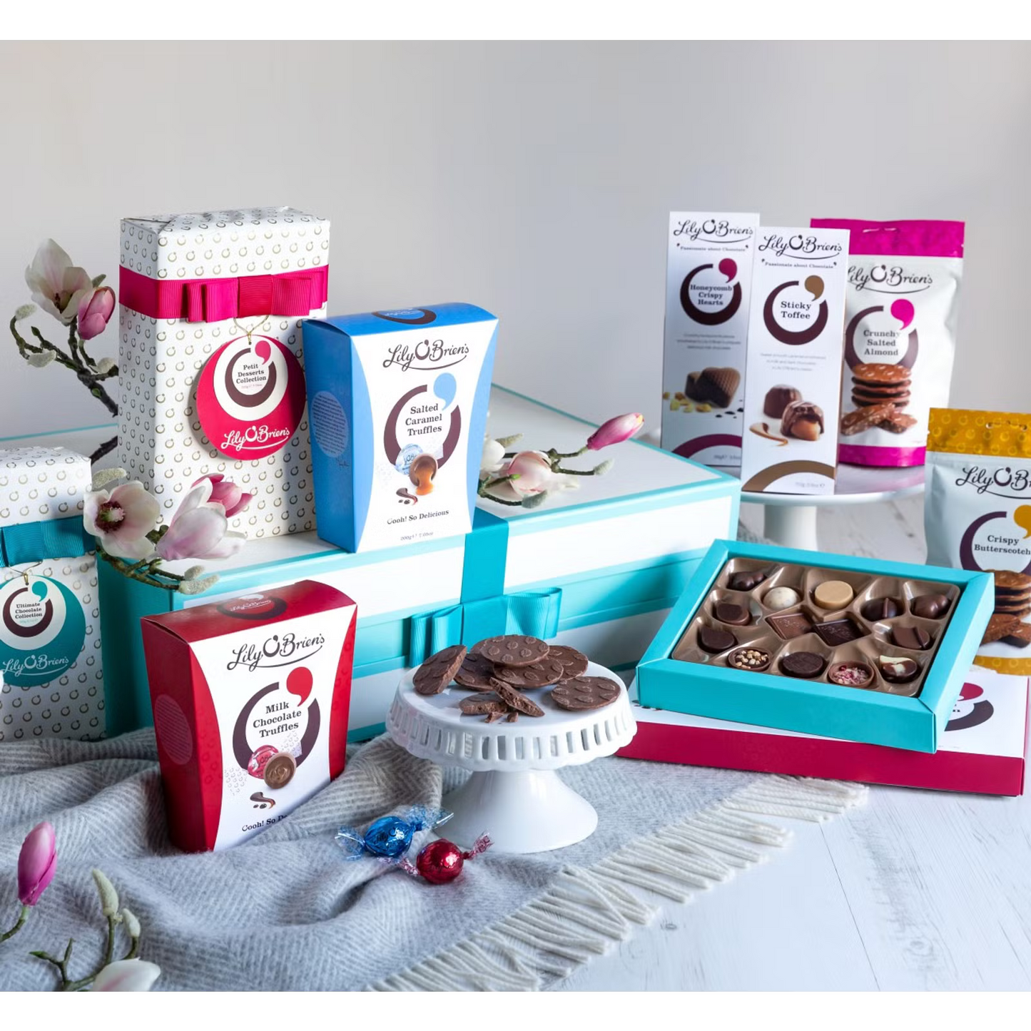 Premium Lily O’Brien chocolate hamper with 10 collections for gifting or festive celebrations